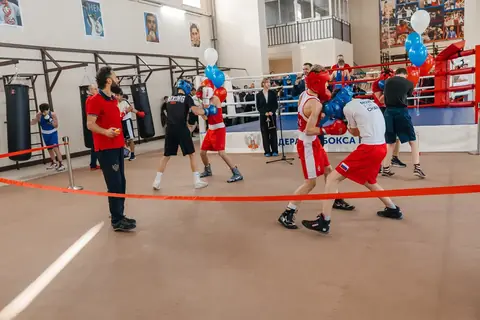 Показательный спарринг на ринге